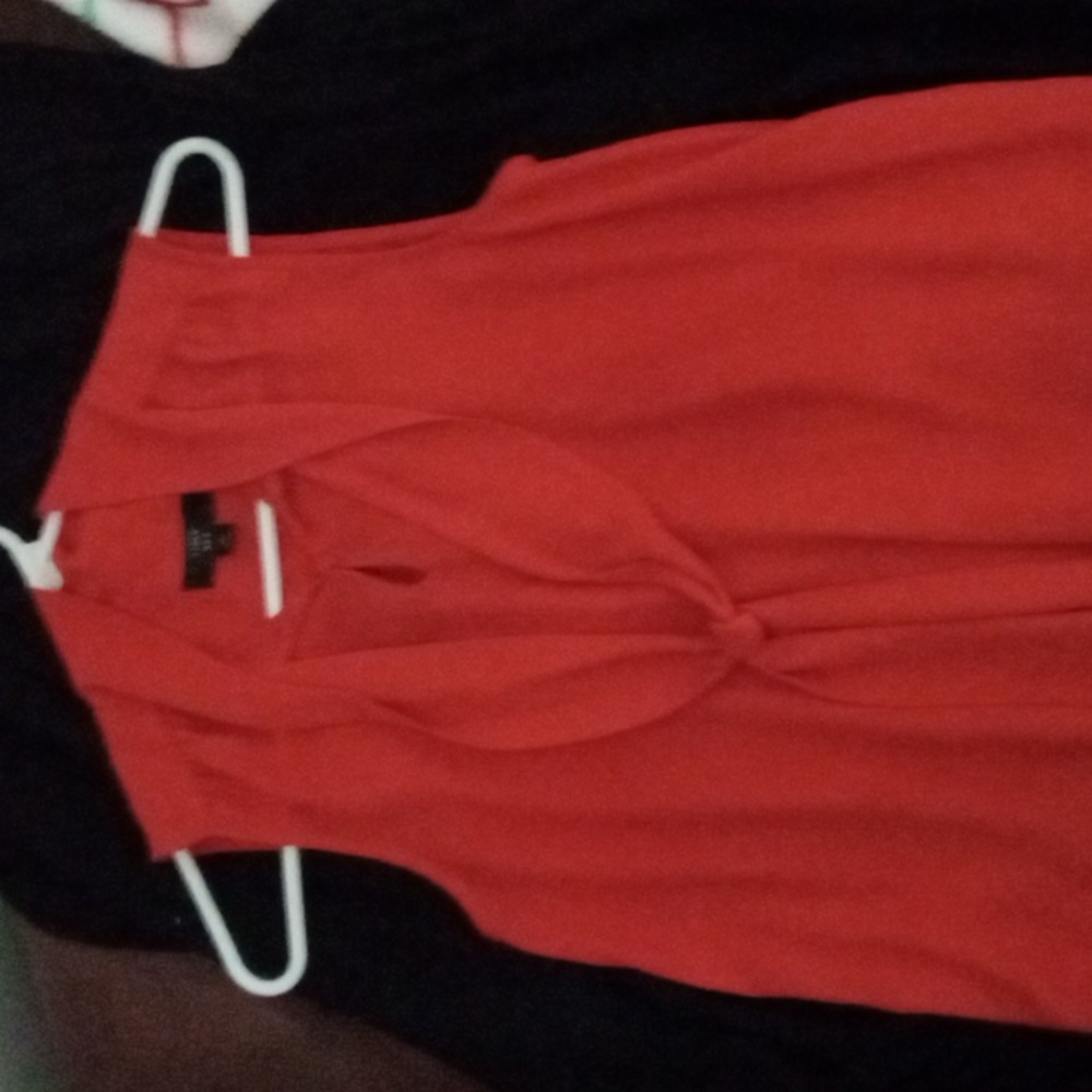 Red j crew blouse